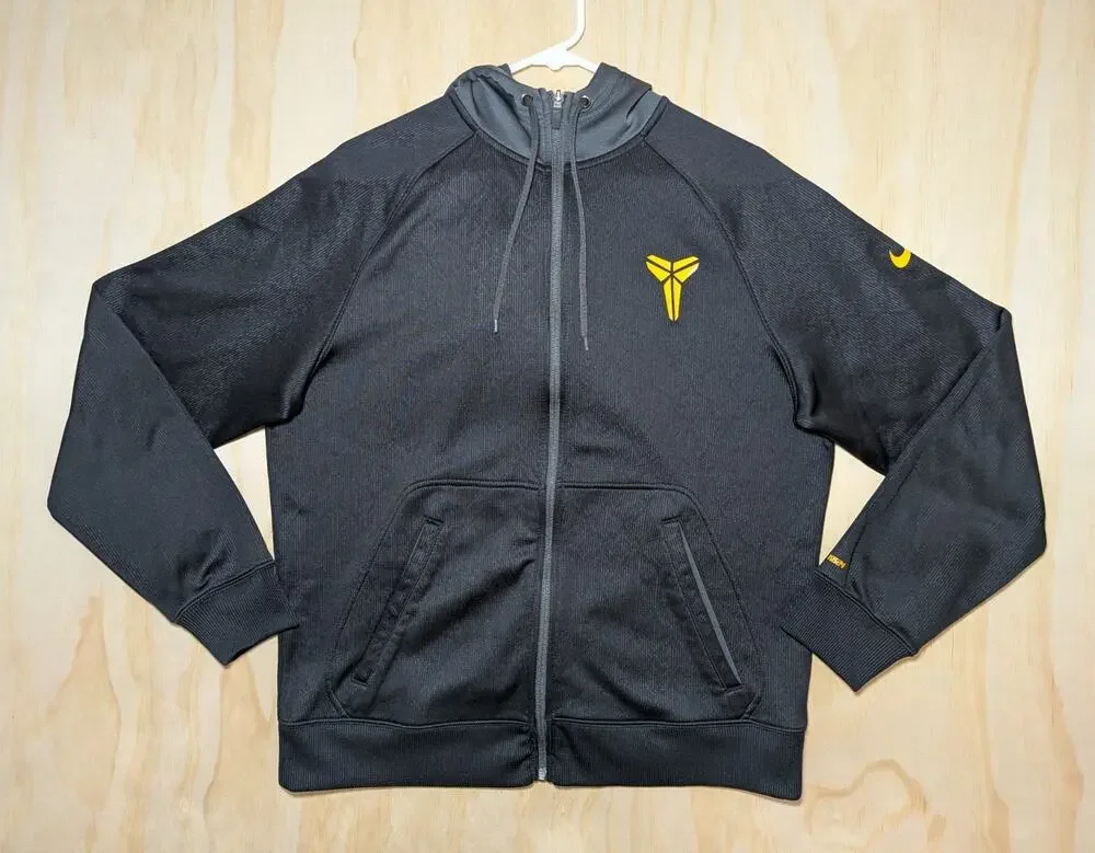 Nike Men's Medium Kobe Bryant Hoodie Jacket Full Zip Black Mamba KB24 Therma Fit